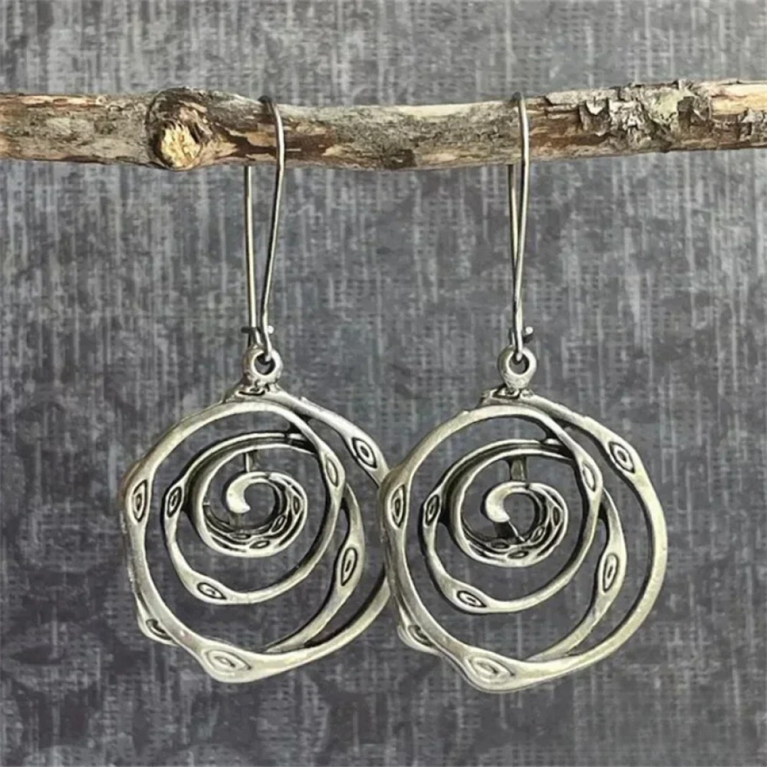 Liora™ | Boucles d'oreilles Vintage Maze en argent