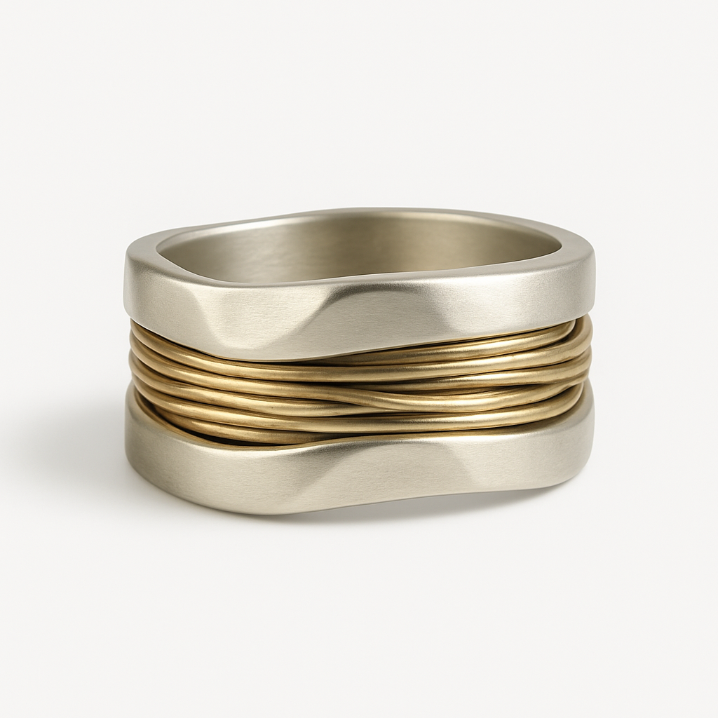 Sofia™ | Bague pour femme en fil d'argent et d'or
