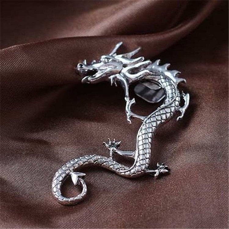 Charm™ | Boucles d'oreilles Dragon d'argent