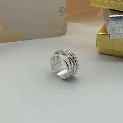 Celeste™ | Bague à perles argentées superposées