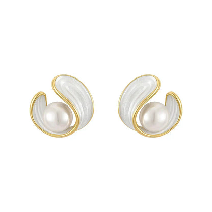 Opalya™ | Boucles d'oreilles luxueuses en opale et perles pour femmes