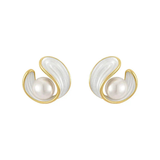 Opalya™ | Boucles d'oreilles luxueuses en opale et perles pour femmes