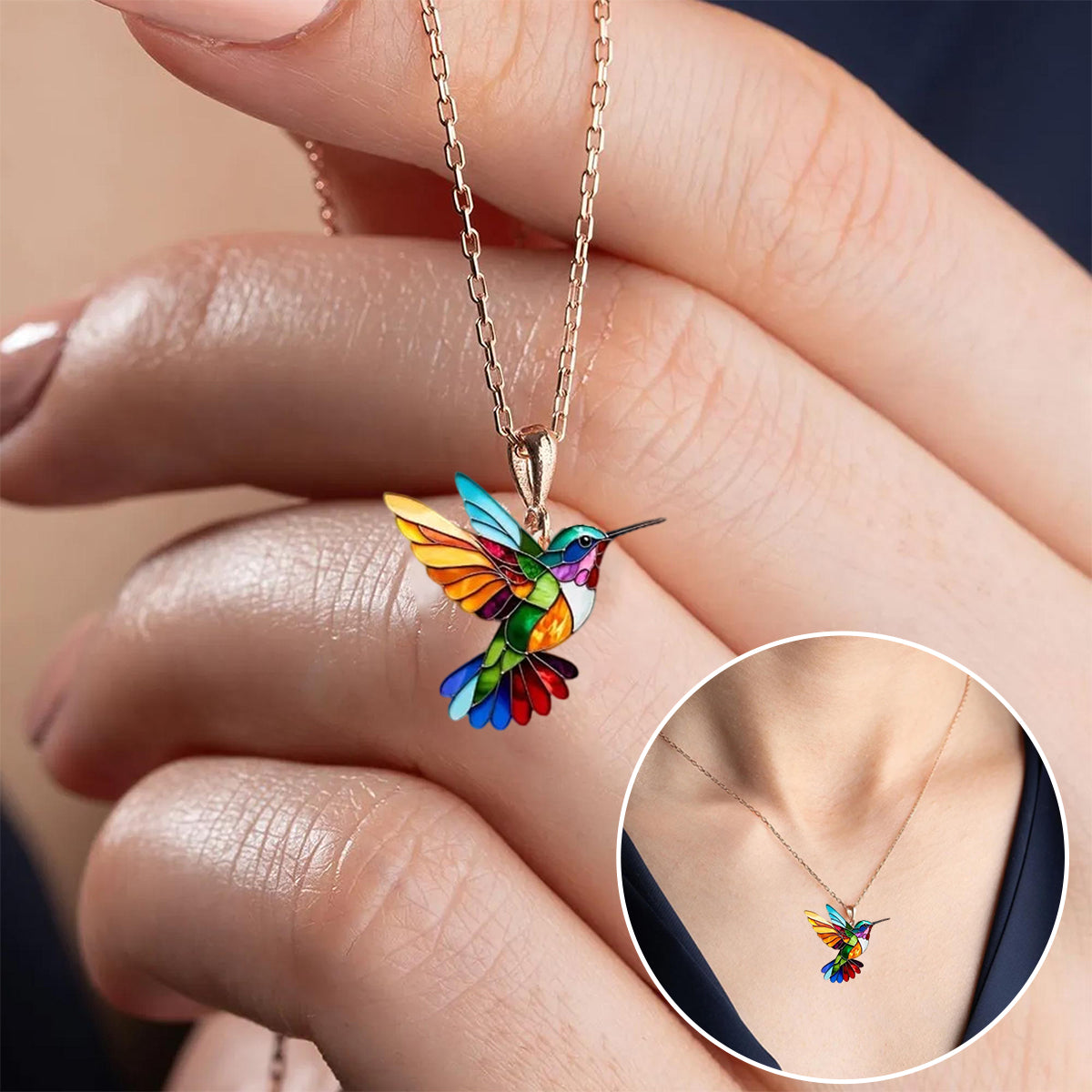 Aurea™ | Magnifique collier au motif colibri