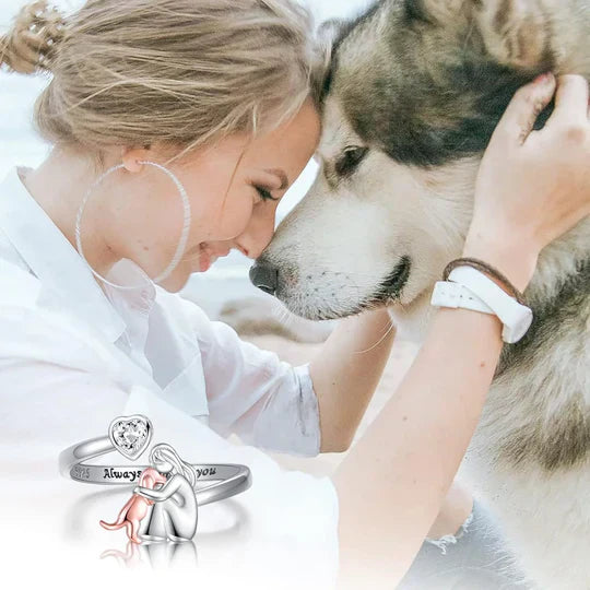 Mya™ | Anneau pour chien en argent réglable pour femmes