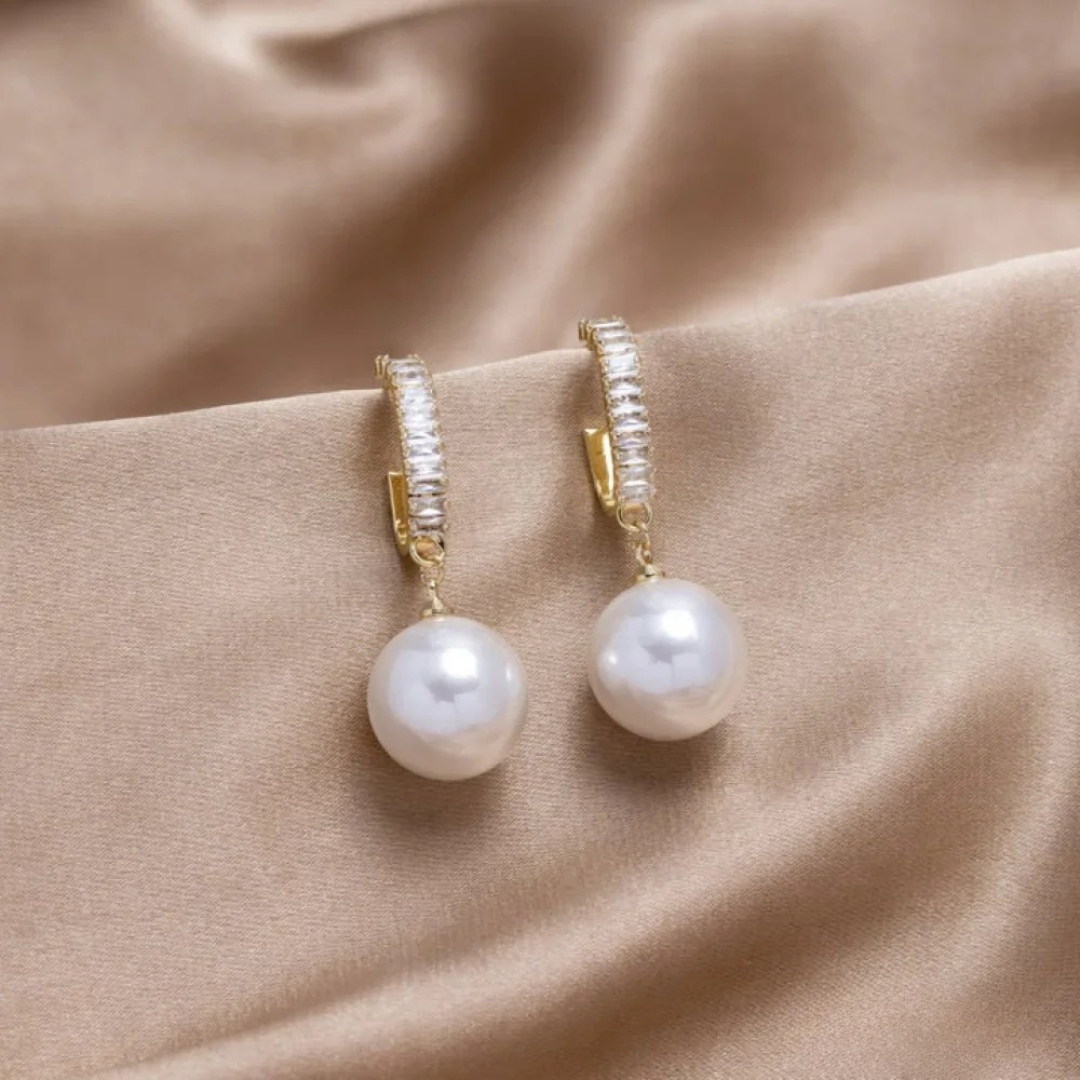 Isla™ | Boucles d'oreilles de luxe en perles et zircone
