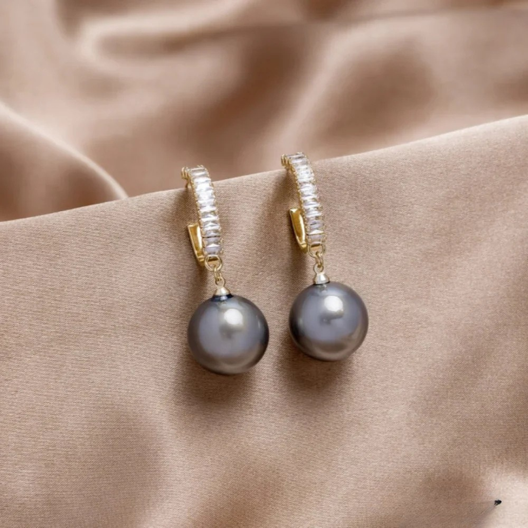 Isla™ | Boucles d'oreilles de luxe en perles et zircone
