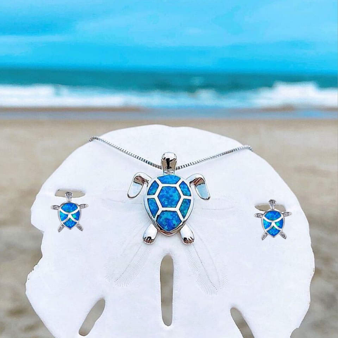 OpalWave™ | Ensemble de bijoux tortue de mer
