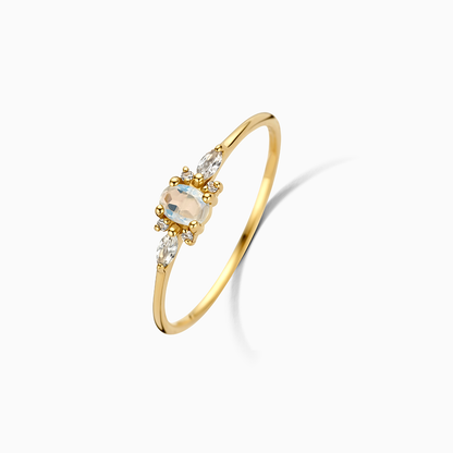 Muse™ | Bague en pierre de lune orée