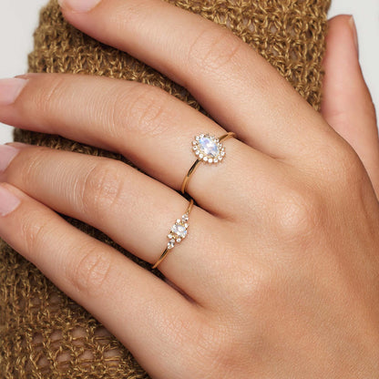 Muse™ | Bague en pierre de lune orée