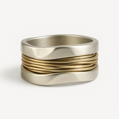 Sofia™ | Bague pour femme en fil d'argent et d'or