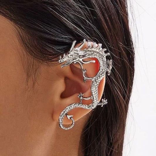 Charm™ | Boucles d'oreilles Dragon d'argent