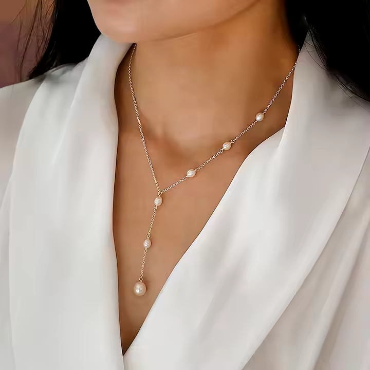 Evelina™ | Collier vintage à perles suspendues pour femme