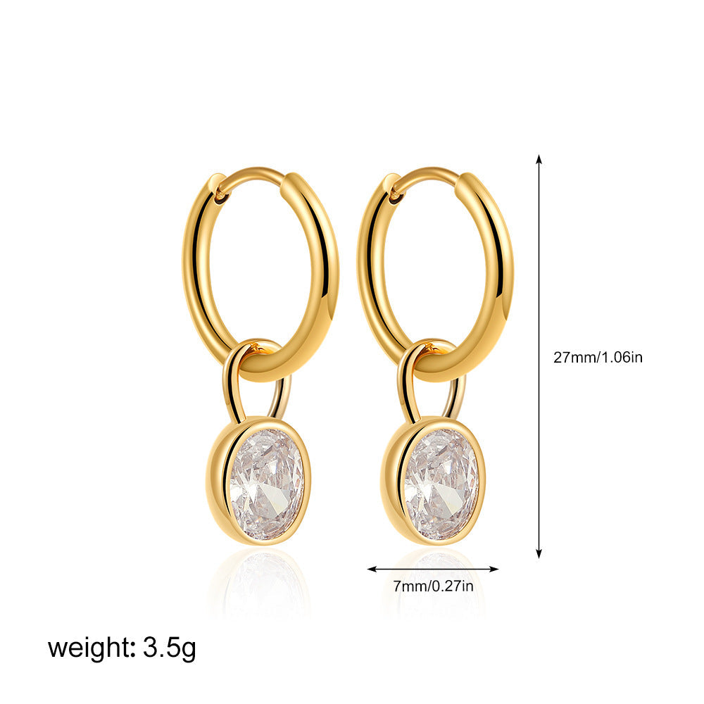 Elara™ | Boucles d'oreilles rondes en cristal doré vintage