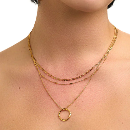 Circa™ | Collier à trois rangs avec cercle ouvert en or