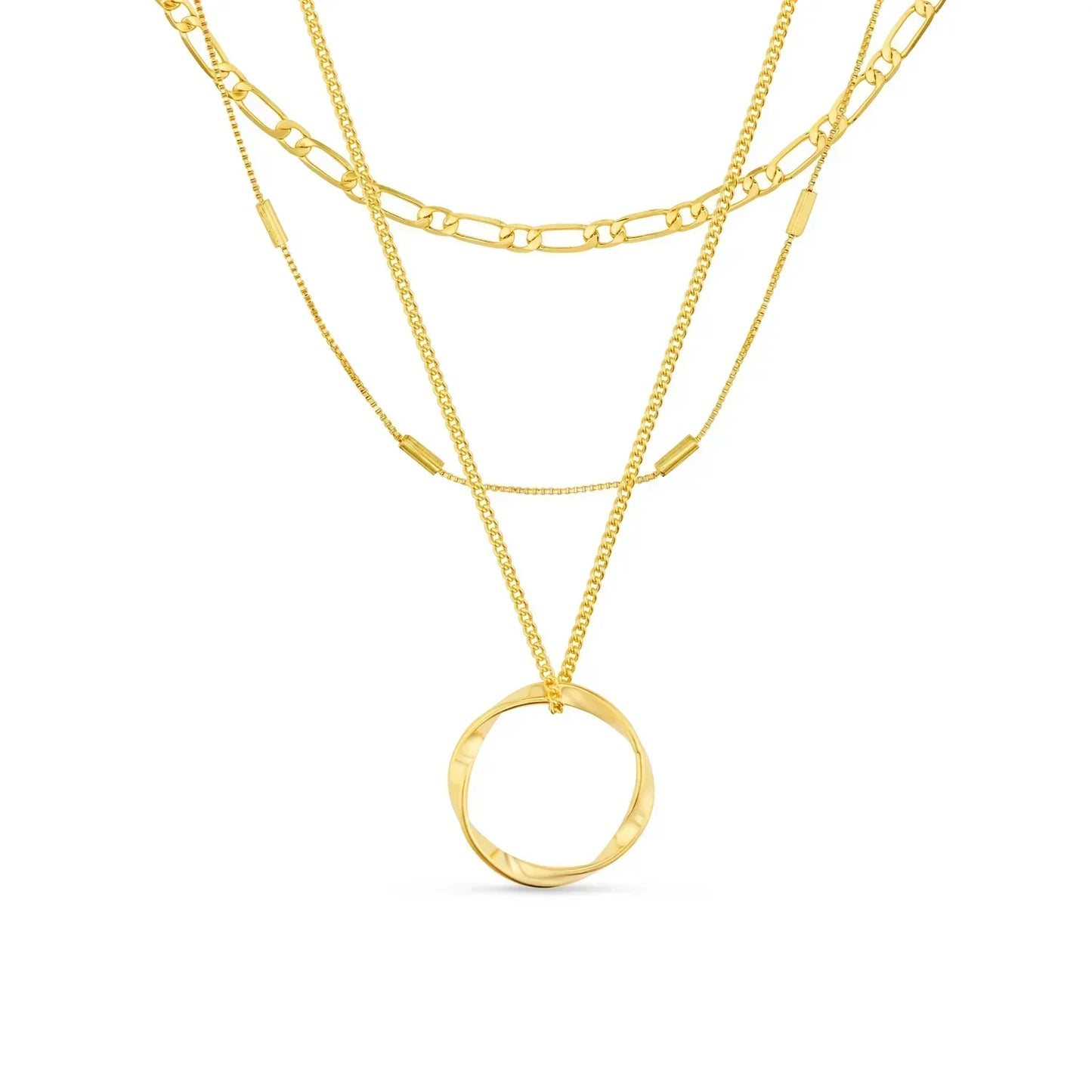 Circa™ | Collier à trois rangs avec cercle ouvert en or