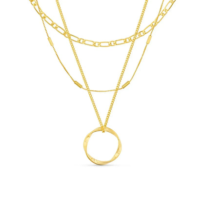 Circa™ | Collier à trois rangs avec cercle ouvert en or