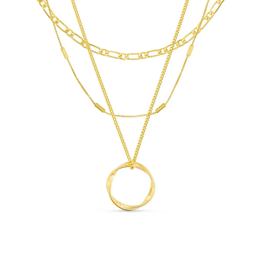 Circa™ | Collier à trois rangs avec cercle ouvert en or