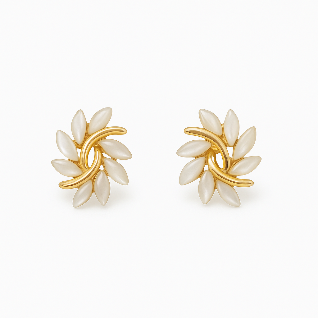 Lila™ | Boucles d'oreilles élégantes en opale blanche pour femmes