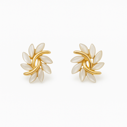 Lila™ | Boucles d'oreilles élégantes en opale blanche pour femmes