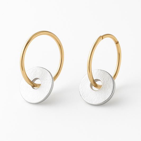 Gilded™ | Boucles d'oreilles créoles plaquées or et boucles d'oreilles en argent pour femmes