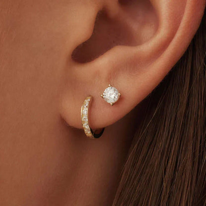 Brillane™ | Ensemble de boucles d'oreilles en pierre dorée