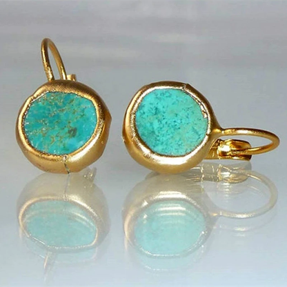 Amelie™ | Boucles d'oreilles en or avec pierre turquoise
