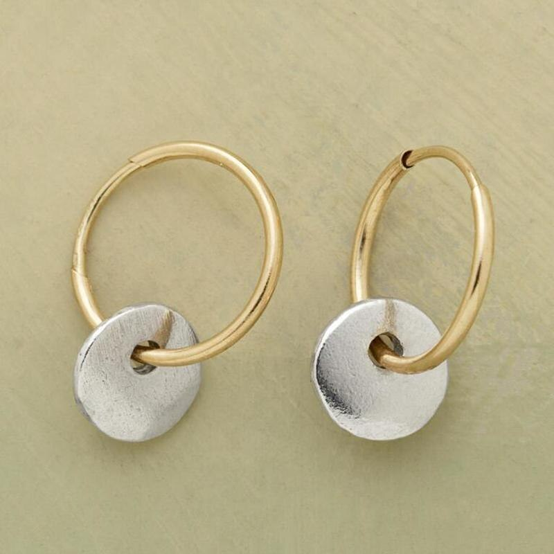 Gilded™ | Boucles d'oreilles créoles plaquées or et boucles d'oreilles en argent pour femmes