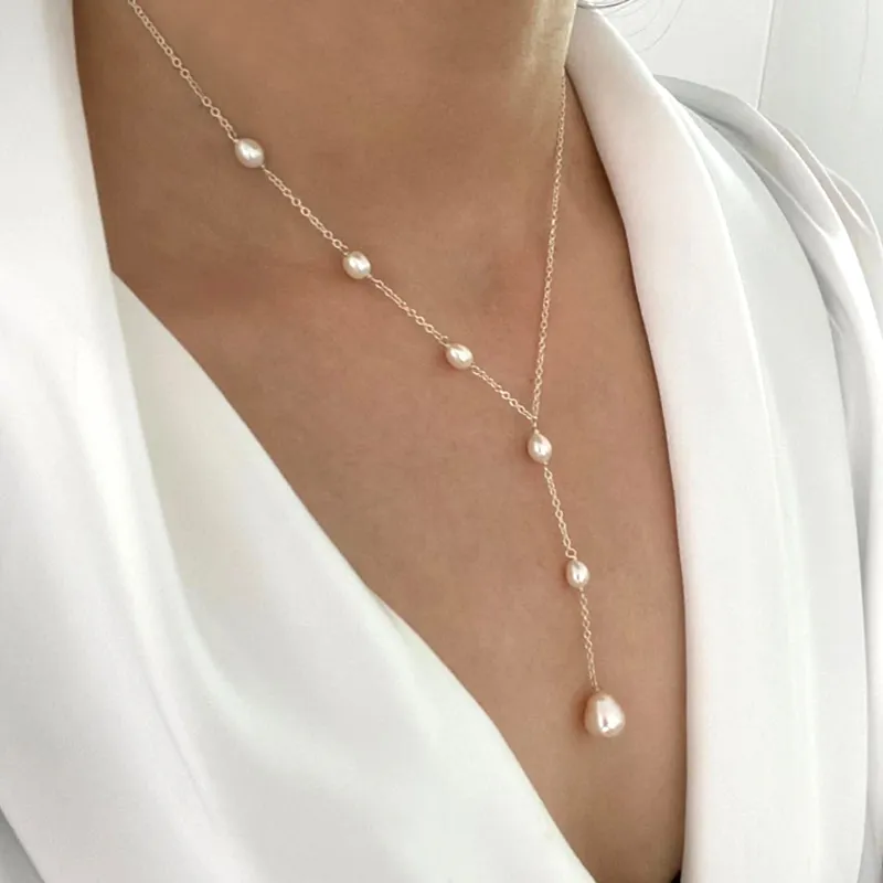 Evelina™ | Collier vintage à perles suspendues pour femme