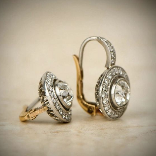 Celestia™ | Boucles d'oreilles vintage en argent et zircone