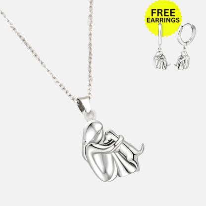 Wynter™ - Pendentif Hug avec boucles d'oreilles assorties