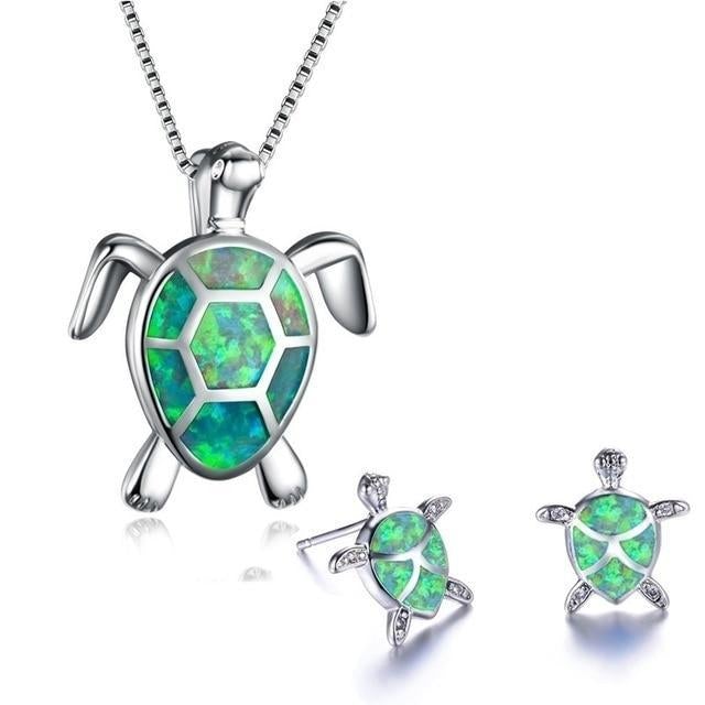 OpalWave™ | Ensemble de bijoux tortue de mer